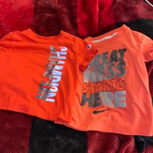 24 month champion and Nike shirt bundle.